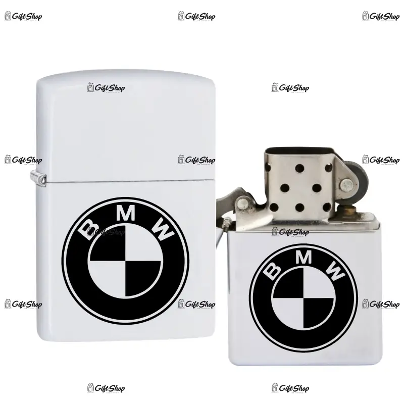 Bmw, bricheta metalica gravata laser cu mesaj, model 2